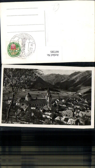 667285,Foto Ak Mariazell Blick auf d. Basilika