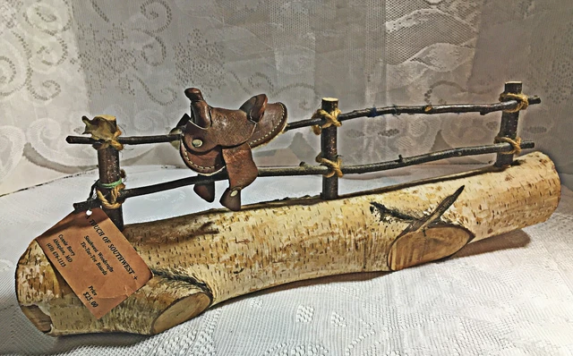 Yosemite Fans & Equestrian & Western Lovers Art Sculpture, leather Saddle Carved