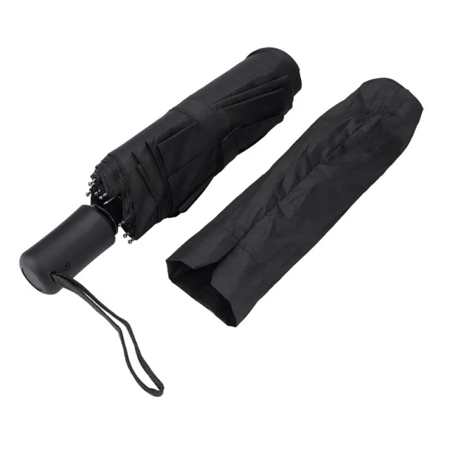 1/2X 8 Rib Windproof Umbrella Automatic Open Close Strong Travel Compact Folding