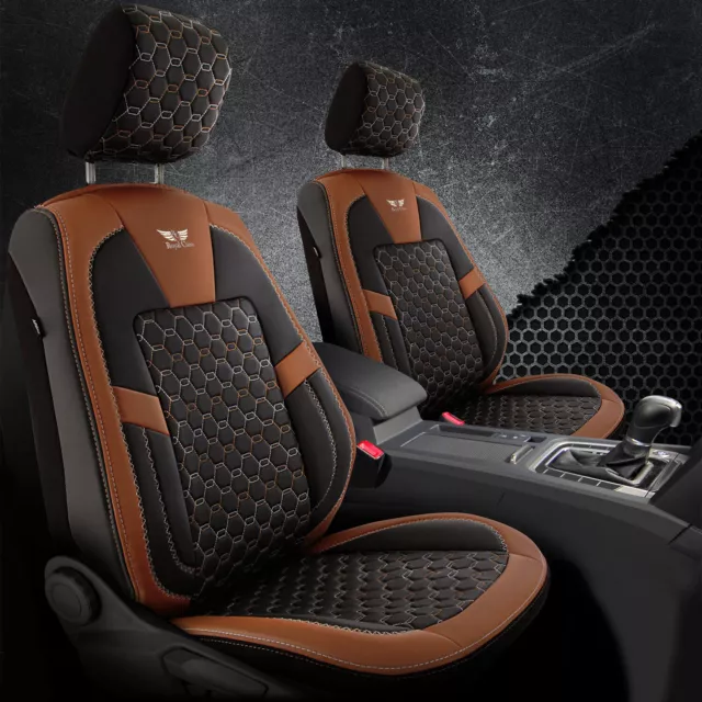 Funda de Asiento para El Coche Apto Fiat Scudo en Negro Braun Real 2