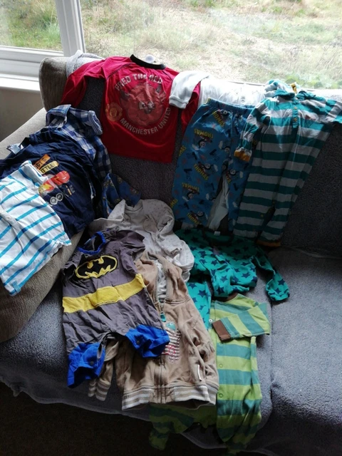 Baby Boys Clothes Bundle Age 9 Mth -18 Mths(some New) Mini Club, Next Etc