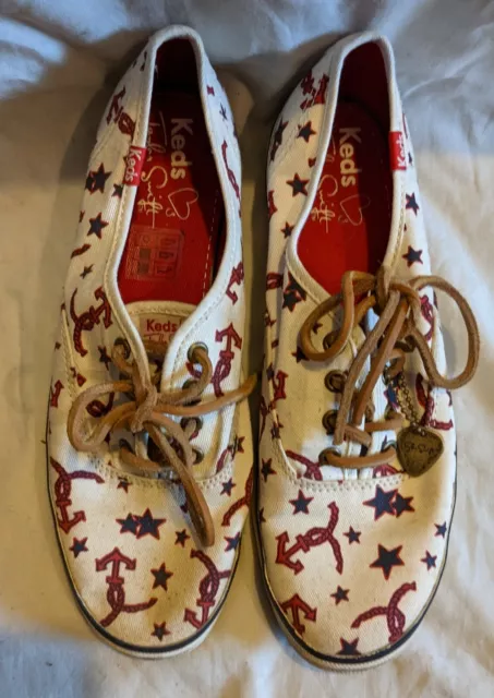 KEDS TAYLOR SWIFT Nautical Trainers Shoes Size 5 Anchor Rope