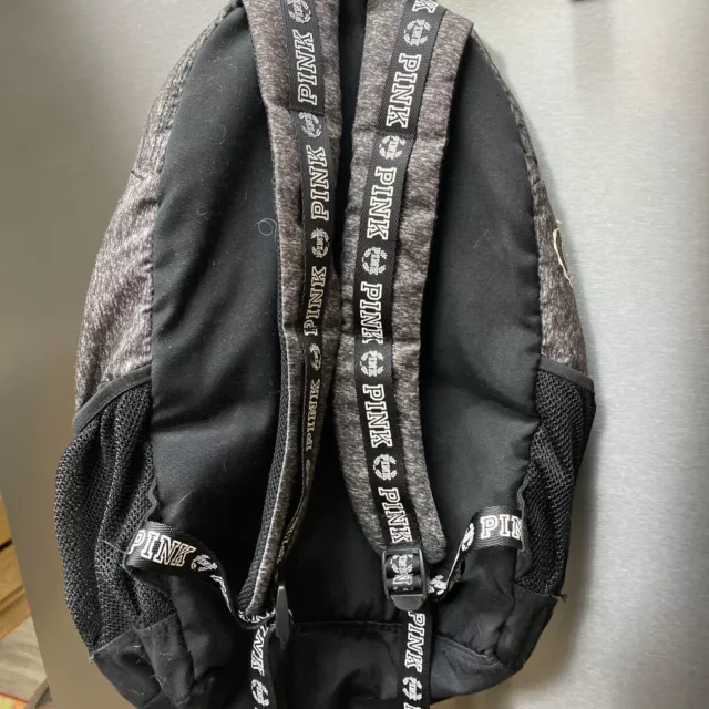 Victoria Secret Backpack Pink Black and Gray With Zipper 2