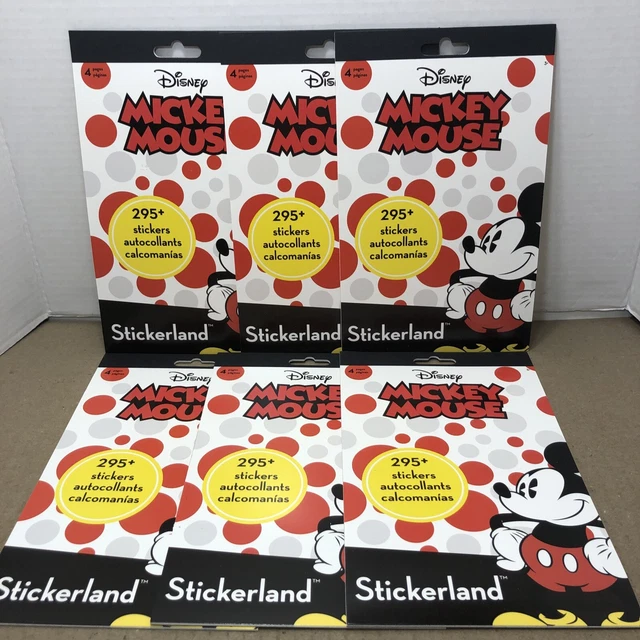 Mickey Mouse Stickerland Books Lot Of 6 Sticker Pads Stickers Party Favors NEW