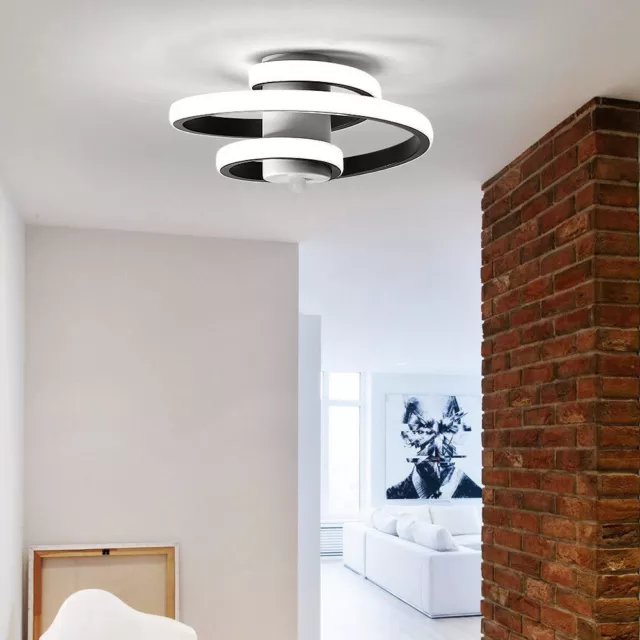 24W Moderne LED-Deckenleuchte Spiralform Kronleuchter Schlafzimmer Deckenlampe