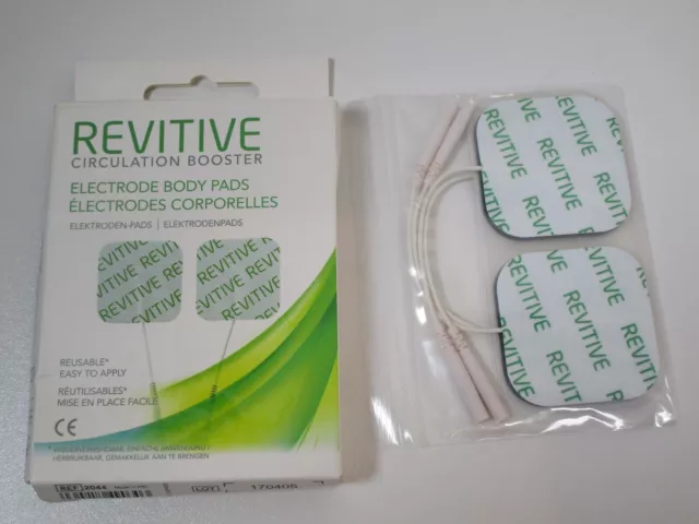 4 almohadillas corporales de electrodos de refuerzo de circulación revitiva - nuevas + sin usar - vendedor del Reino Unido