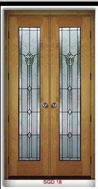 Leaded Glass Designer Bevel Tulip interior doors