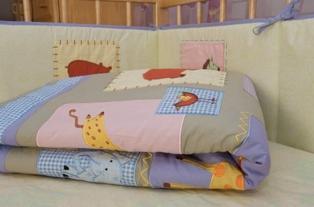 Jungle animals 8 Pieces baby Bedding Set cot/crib nursery NEW quilt sheet cusion