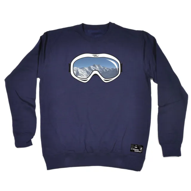 Skiing Snowboarding Pm Ski Goggles - Novelty Funny Sweatshirts Jumper Sweatshirt