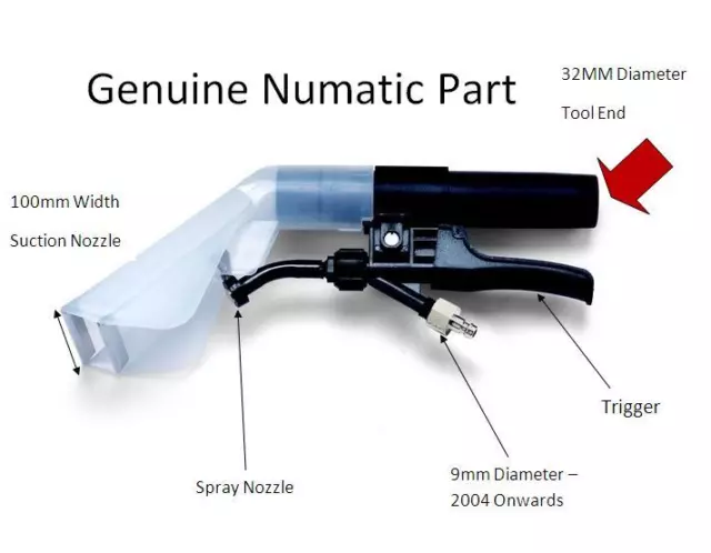 Genuine NUMATIC GEORGE GVE370 UPHOLSTERY SPRAY EXTRACTION HAND TOOL 601225