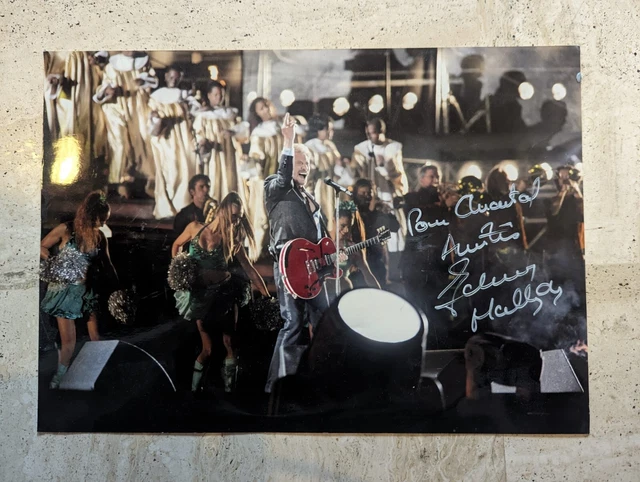 Photo Dédicacée De Johnny Hallyday – Excellent état