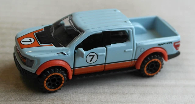 MAJORETTE RACING CARS Ford F-150 Raptor Pickup Truck hellblau/orange ...