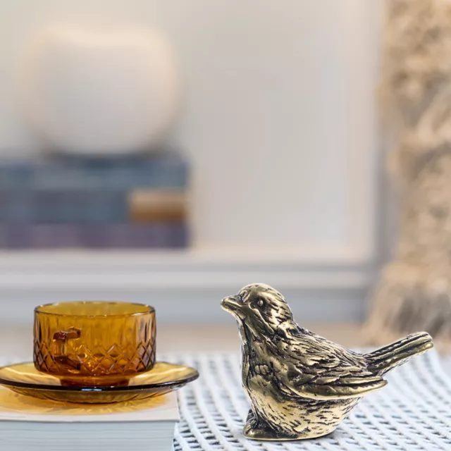 4 Pack Brass Sparrow Accesorios Para Escritorio Home Ornament