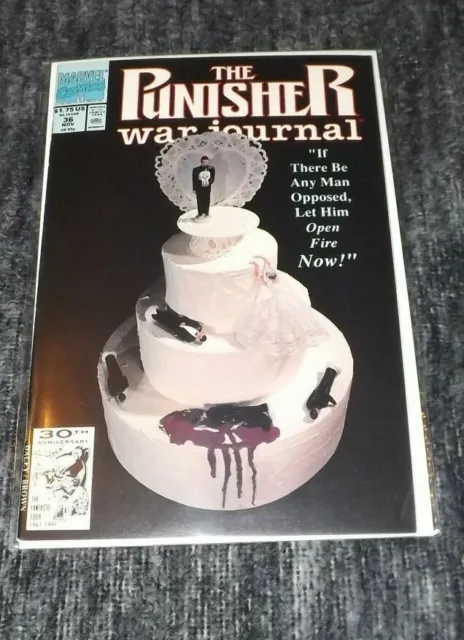 The Punisher # 36 Nov 1991 Fine+ Marvel War Journal Wedding Cake