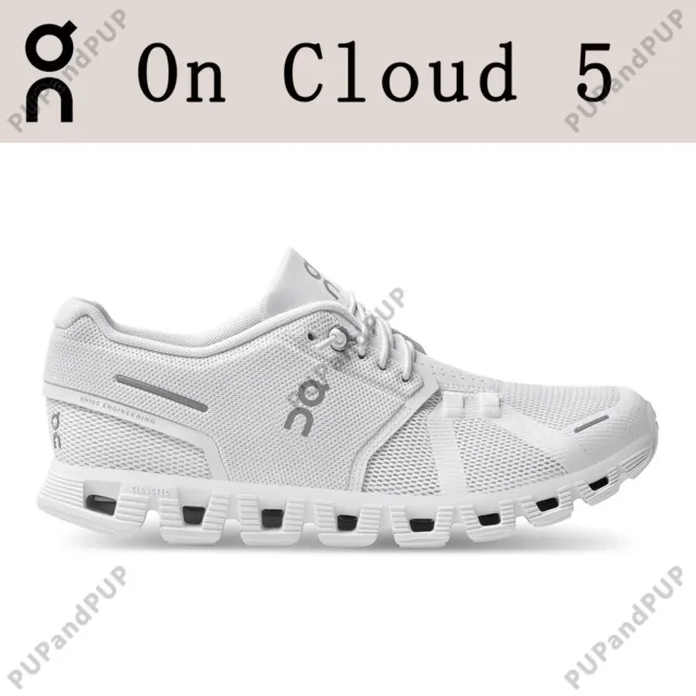 White ON CLOUD 5 Lightweight Unisex Sneakers Men's Women's Sports Shoes Cloud5