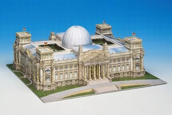 + KARTONMODELLBAU Reichstag Berlin  SCHREIBER-BOGEN 642 Cardboard Modelling 2