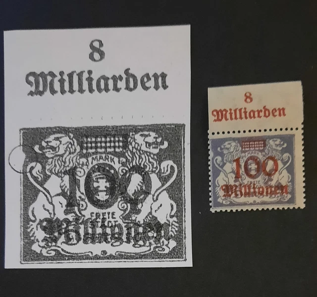 Danzig Überdruck 100 Mio auf 10000M Mi-Nr. 174 PF postfrisch, Beschreibung lesen
