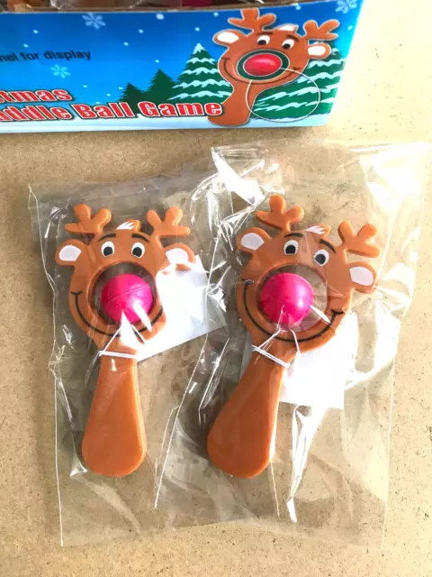 JOB LOT SMALL XMAS Reindeer Games BRAND NEW ITEMS WHOLESALE STOCK X 24 Units