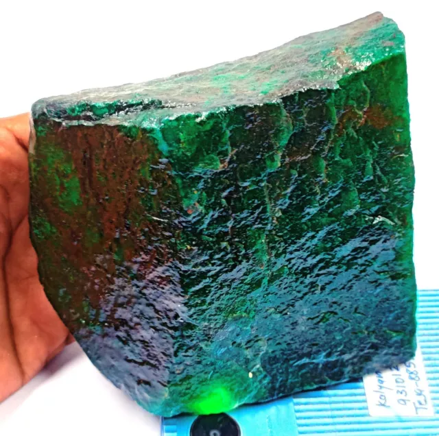 Natural Green Emerald 5500 Ct Uncut Rough Chunk Egl Certified Loose Gemstone Mnj