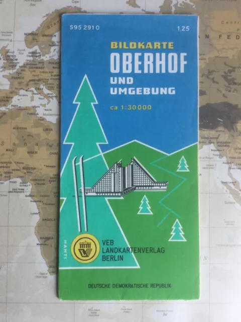 Bildkarte  "Oberhof und Umgebung " (Thüringen) - 1972