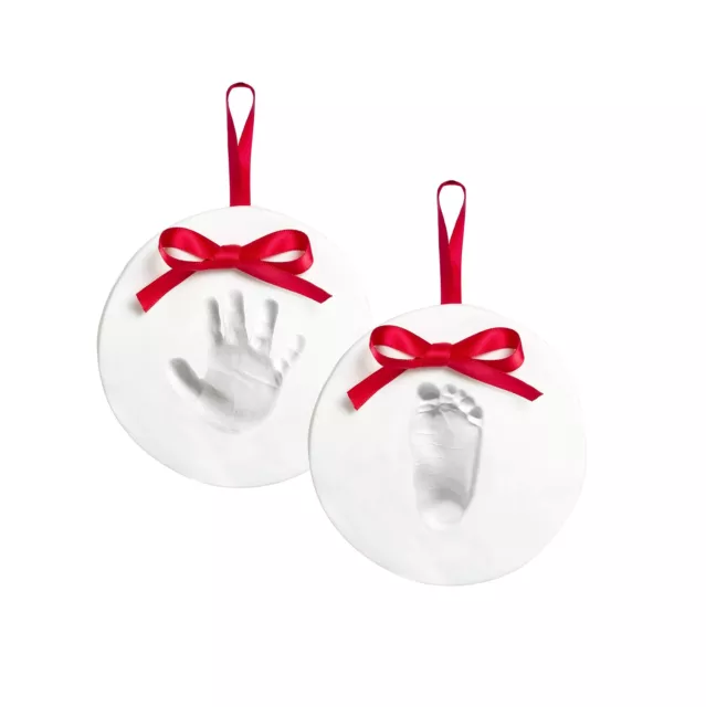 Pearhead Babyprints Baby's First Handprint or Footprint Ornament Kit, Easy No...