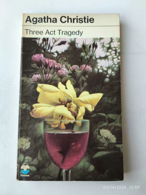 THREE ACT TRAGEDY by Agatha Christie 1971 Fontana Paperback 1899 £6.99