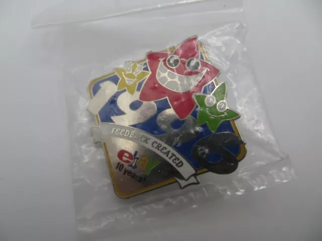 New EBAY PIN 1996 Created eBay stars 10 years collectible flair eBayana