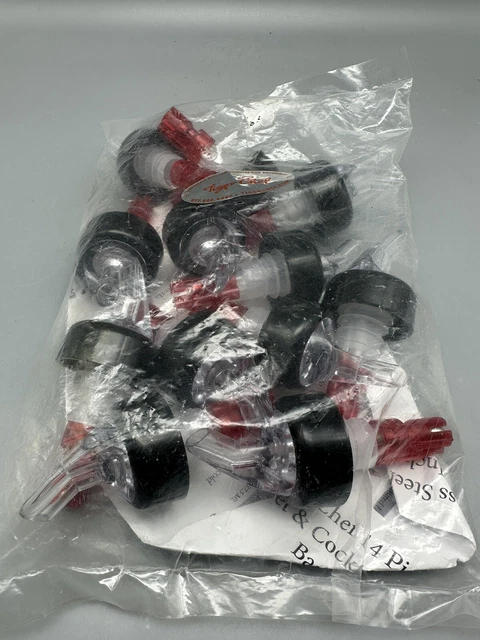 Tiger Chef Measured Pourer Red 1 oz Fits Standard Liquor Bottle 1 Dozen