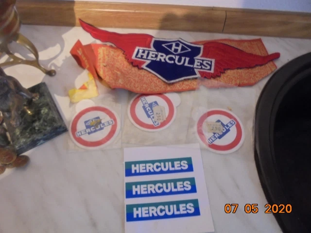 1 Aufnäher+ 6 Aufkleber / Aufbügler/ Hercules