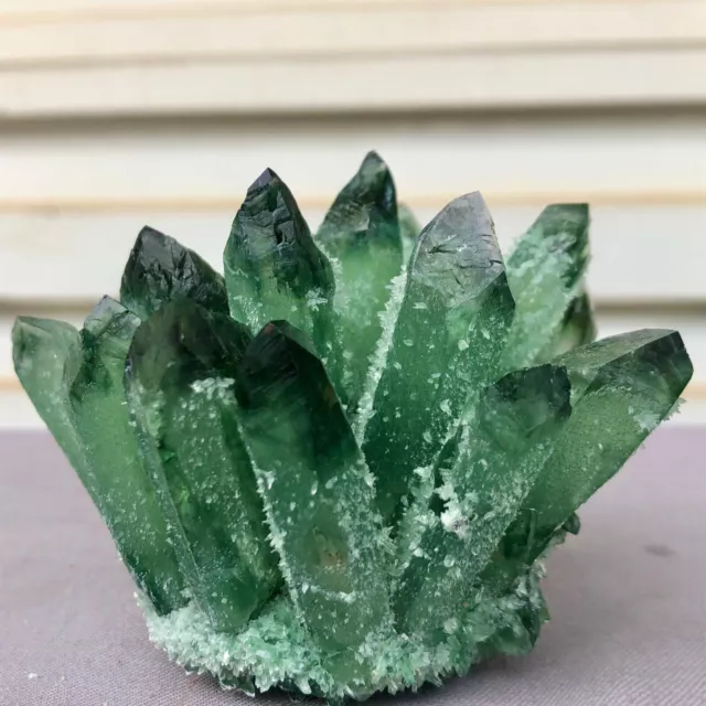 249g  New Find Green Phantom Quartz Crystal Cluster Mineral Specimen Healing