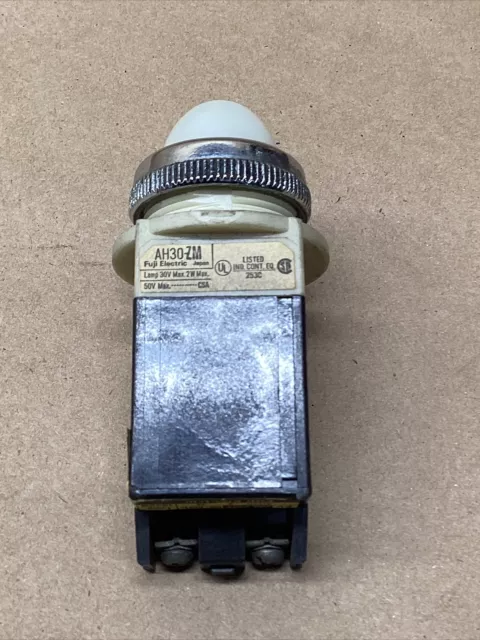 Fuji Electric White Indicator Lamp Button Ah30-Zm #706Pt93Fml