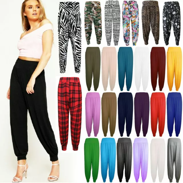 Womens Harem Ali Baba Long Pants Trousers Ladies Baggy Hareem Leggings Plus Size