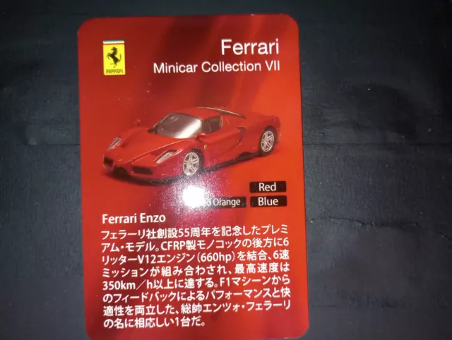 Kyosho 1/64 Ferrari Enzo in RED; may require assembly