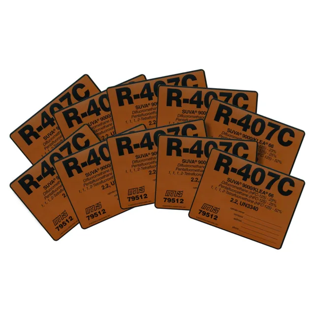 R-407C / R407C Label # 79512 , Pack of (10)