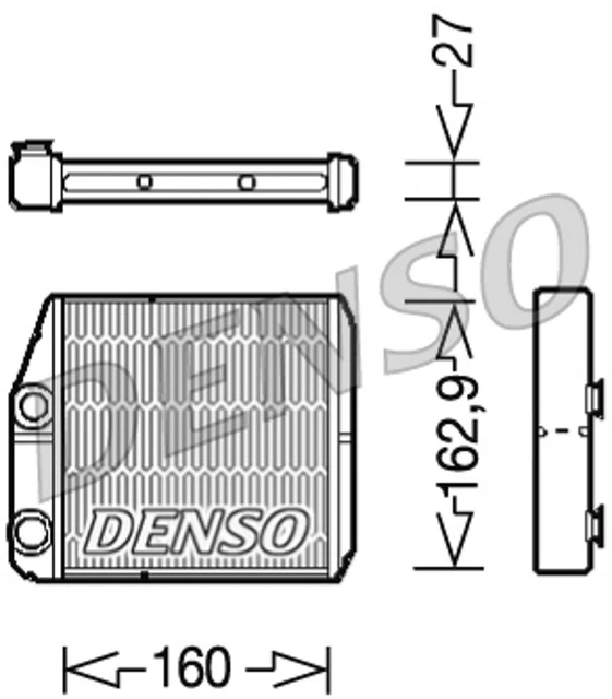 Scambiatore di calore DENSO riscaldamento interni DRR09035 alluminio plastica per FIAT bus
