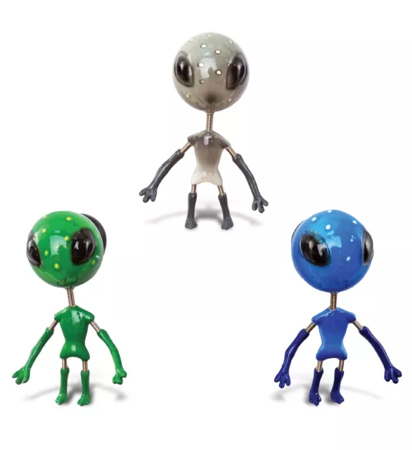 CoTa Global Alien Refrigerator Bobble Magnets Set of 3 - Space Aliens Magnets