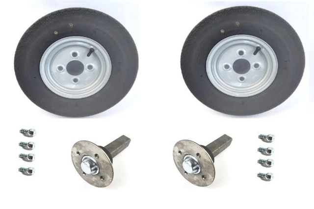 Quad Remorque Kit Anhängerbausatz Roues Laufstummel Boulon de Moyeu 4x100 4.00-8