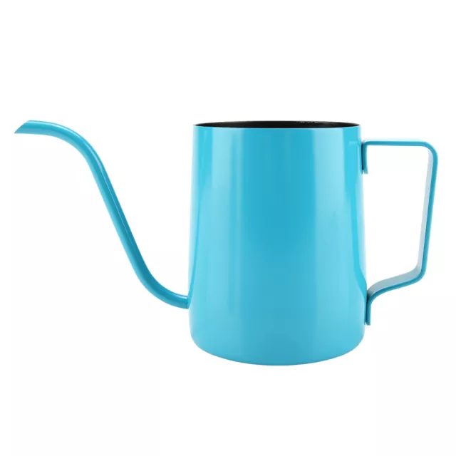 (Blue)350ml Stainless Steel Gooseneck Narrow Spout Coffee Drip Pot Kettle Tea HG