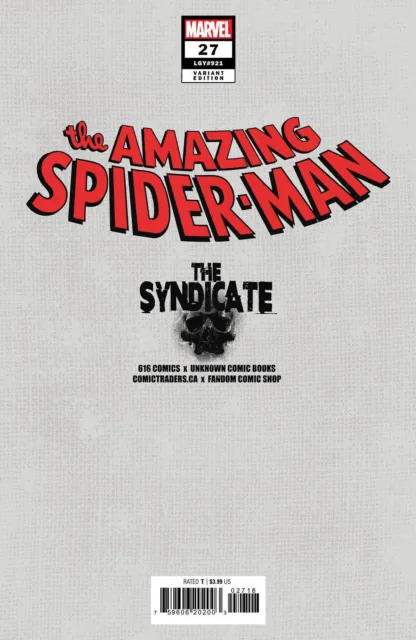 AMAZING SPIDER-MAN #27 (TIAGO DA SILVA EXCLUSIVE VARIANT) COMIC BOOK ~ Marvel 2