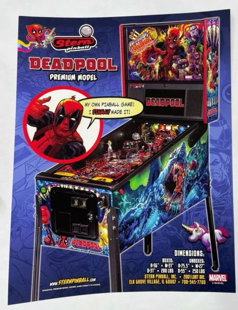 Deadpool Premium pinball machine flyer