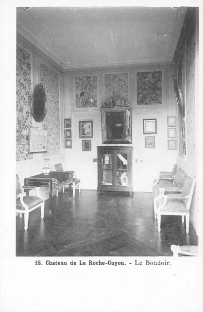 Cpa 95 Chateau De La Roche Guyon Le Boudoir