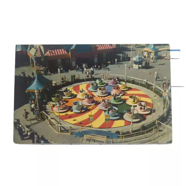 Postcard Disneyland Mad Hatter's Tea Party Amusement Park Ride California  1.1.9