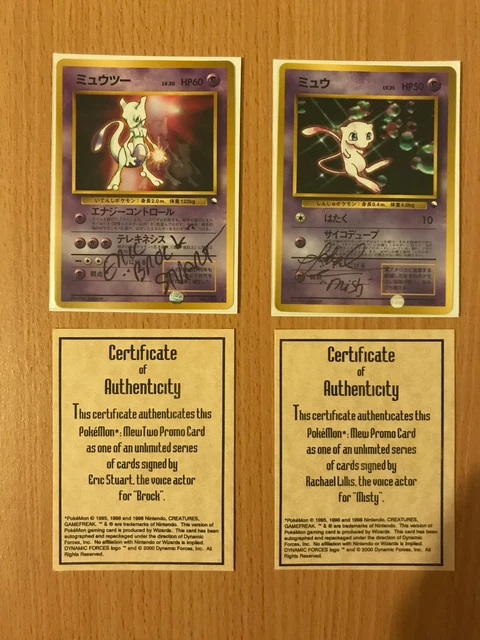 POKEMON CARDS - Japanese signed Mew and Mewtwo promo cards - Brock and  Misty 62.00 - PicClick UK