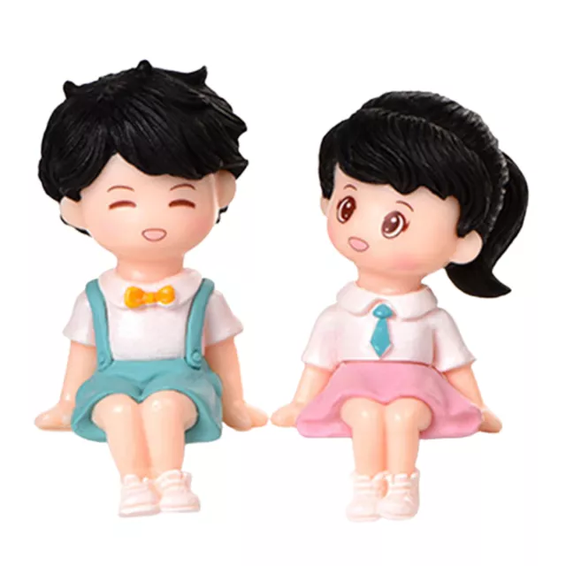 2 piezas de decoración de pareja hecha a mano amplia aplicación hágalo usted mismo artesanía pareja en miniatura