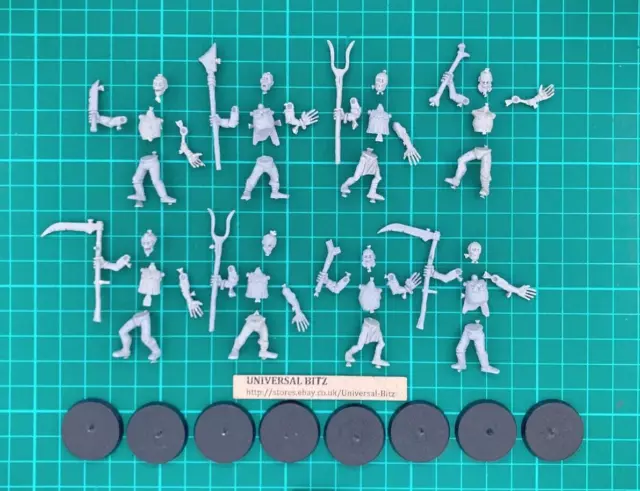 Zombie Zombies x 8 A Flesh-eater Courts Warhammer AOS Vampire RARE OOP D1 E