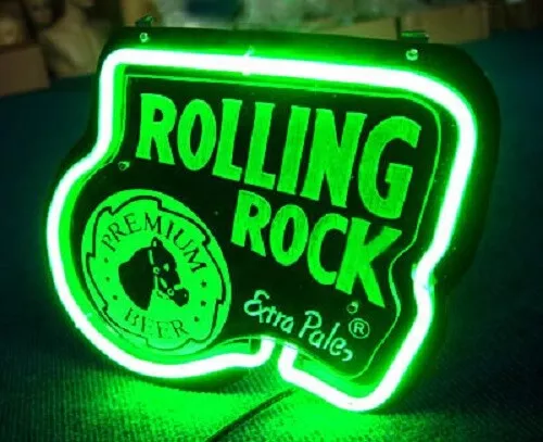 Rolling Rock Extra Pale Neon Sign Beer Bar Gift 14"x10" Light Lamp Artwork