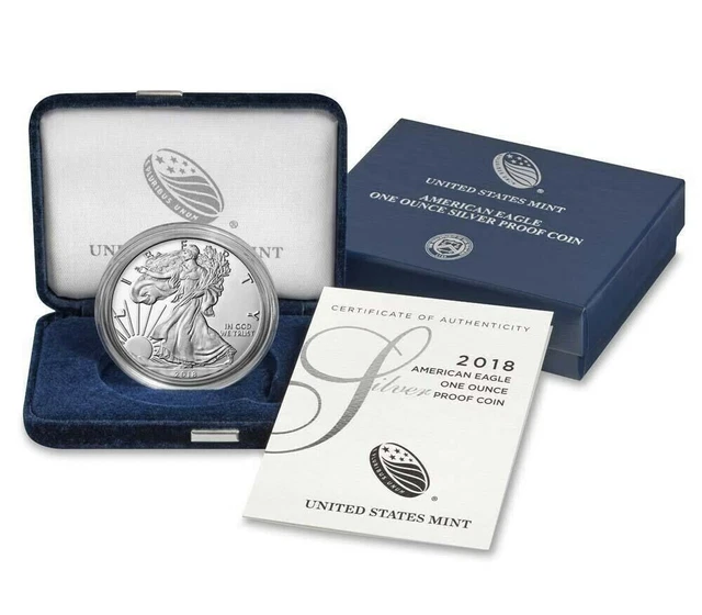 2018-W DCAM Gem Proof Silver Eagle Original Box With Certificate Included