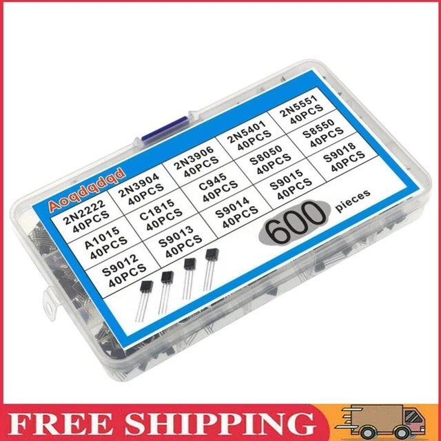 Kit Assortiment Transistors 300 Pièces 10 Valeurs - TO-92 C1740 S8050 S8550 A42