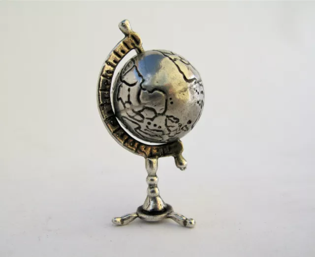 Miniatur Globus in 925 Sterling Silber * Arezzo - Italien