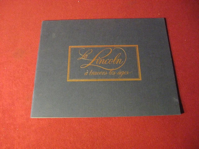 1922-1988 Lincoln Canada French Sales Brochure Catalog Booklet Original Old